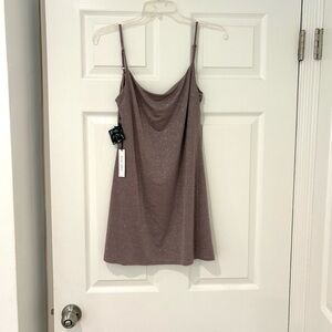 Nasty Gal Shimmery Mauve mini dress